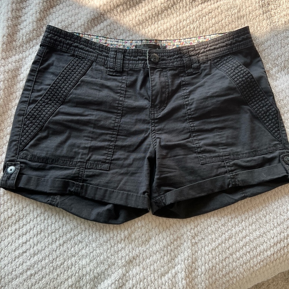 Prana Black Cargo Shorts Versatile Cotton Blend